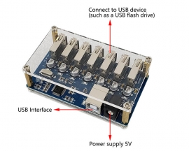 DC 5V USB2.0 USB-HUB Splitter 1-IN-7 50MB/S Data Adapter Board